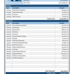 The Highest Standard Profit And Loss Statement Templates Forms Excel Template Simple Word Hotel Self Employed