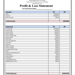Matchless Free Profit And Loss Template For Daycare Printable Templates