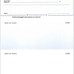 Sublime Blank Business Check Template Checks Printing With Regard