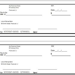 Super Free Blank Check Template Word Excel Printable