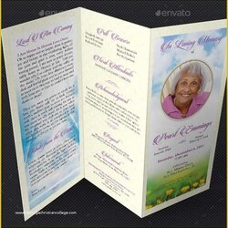 Great Free Funeral Program Template Download Of Memorial Templates Word Service Vector Microsoft Celebration