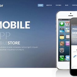 Perfect Mobile App Website Templates Designs Free Template Web Bootstrap Responsive Application Flat Based