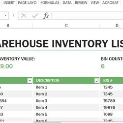 Out Of This World Warehouse Inventory Excel Template Templates Create Reliable Management List Easy