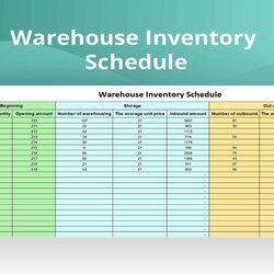 Excel Of Warehouse Inventory Schedule Free Templates