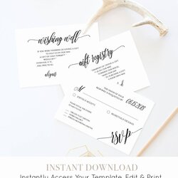 Free Wedding Registry Card Template For Your Needs