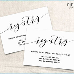 Sterling Free Wedding Registry Card Template Baby Cards Co Printable