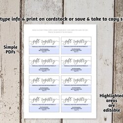 Brilliant Printable Wedding Registry Card Template Rustic Hearts Instant Editable Kraft Arrow Paper