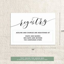 Legit Free Wedding Registry Card Template Unique Printable