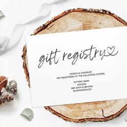 Wonderful Pin By On Wedding Gift Registry Cards