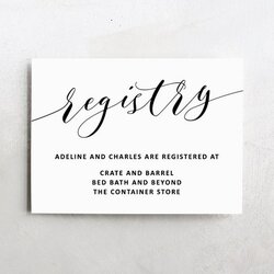 Magnificent Printable Wedding Registry Card Info Template Version