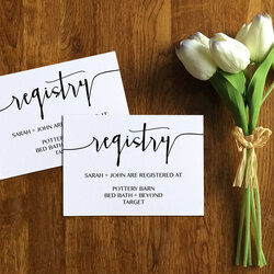 Spiffing Printable Wedding Registry Card Editable Invitation Version
