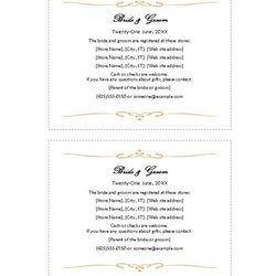 Wizard Free Wedding Registry Card Template Download Printable Invitations