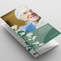 Outstanding Funeral Service Brochure Template Vector Templates Previews Fold Preview Illustrator