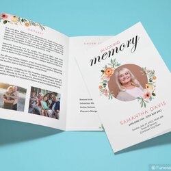 Smashing Download Funeral Pamphlet Template For Beautiful Brochure Printable
