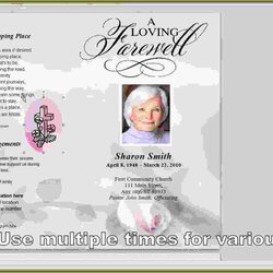 Funeral Pamphlet Template Free Resume Examples Program Word Microsoft Service Printable Publisher Sample