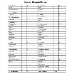 Admirable Financial Report Examples Ms Word Pages Google Docs Monthly Business Analysis