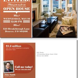 Exceptional Open House Invitation Postcard Estate Real Business Postcards Invitations Wording Template Card
