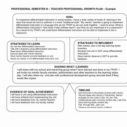 Professional Development Plan Sample For Teachers Lovely Learning
