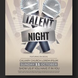 Smashing Amazing Talent Show Flyer Templates Free Premium Template Night Flyers Advertising