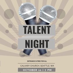 Talent Show Flyer Template Free Word Apple Pages