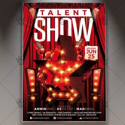 Talent Show Premium Flyer Template Flyers Templates Event Poster Burlesque Customize