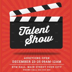 Preeminent Free Printable Talent Show Flyer Template Of Downloads Set Preview By