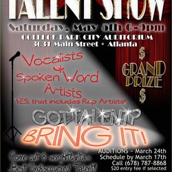 Legit Free Printable Talent Show Flyer Template Of Downloads Print Custom Design Business Media For Or Web