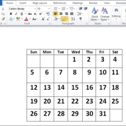 Superior Mo En Word Home How To Insert Calendar In