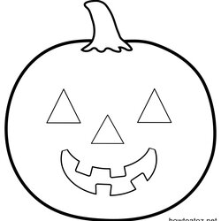 Cool Pumpkin Drawing Template At Free Download Halloween Templates Stencils Decoration Printable Jack Stencil
