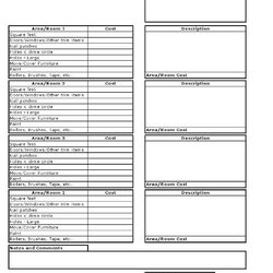 Painters Business Estimate Form Construction Estimating Sheet Contact Spreadsheet Painter Information