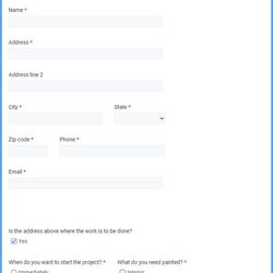 Spiffing Painting Estimate Form Template Forms And Templates