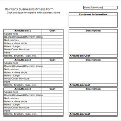 Superlative Free Painting Estimate Templates In Excel Proposal Examples Mural Template Format Sample Business