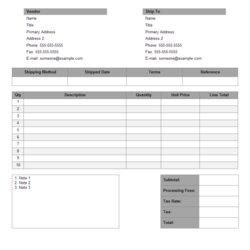 The Highest Standard Purchase Order Template Excel Terrific Templates