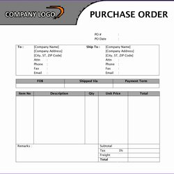 High Quality Free Excel Purchase Order Template Templates Form Simple Report Sample Financial Annual