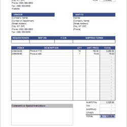 Superlative Purchase Order Template Excel Spreadsheet Simple Macros Jon Installation Just