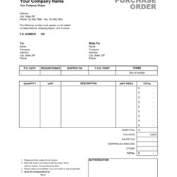 Sterling Form Purchase Order Excel