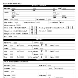 Admirable Application Forms Archives Word Templates Form Job Employment Template Printable Generic Employee