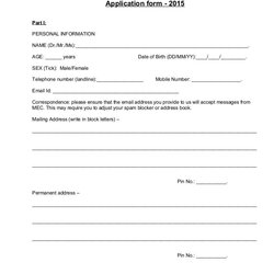 Matchless Application Form