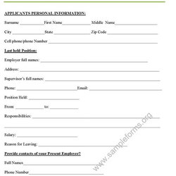 Application Form Sample