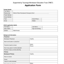 Outstanding Application Form