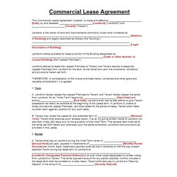 Cool Free Commercial Lease Agreement Ontario Template Printable Templates