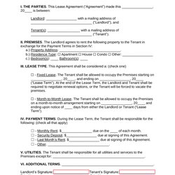 Swell Simple One Page Rental Agreement Printable Org Master Of Lease Agreements Landlord Templates