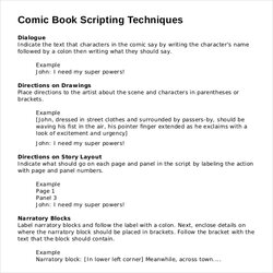 Swell Script Writing Templates Doc Example Format Play Template Comic Book Stage Sample Story Comics Types