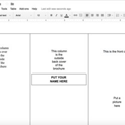 Brochure Template For Google Docs Pamphlet Co Inside Science