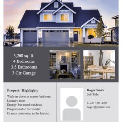 Sterling Real Estate Flyer Template For Word House Flyers Templates Microsoft Related Brochures Use Details