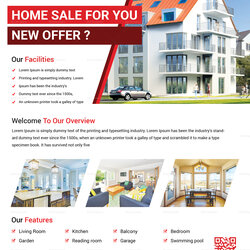 Wonderful Classic Real Estate Flyer Design Template In Word Publisher