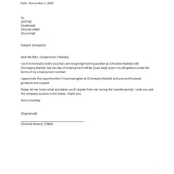 Out Of This World Simple Resignation Letter Templates At Template Zoom