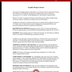 The Highest Quality Graphic Design Contract Template With Sample Freelance Agreement Form Graphics Business