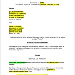 Graphic Design Contract Template The