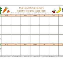 Spiffing Excel Weekly Menu Planner Template Phenomenal Highest Clarity